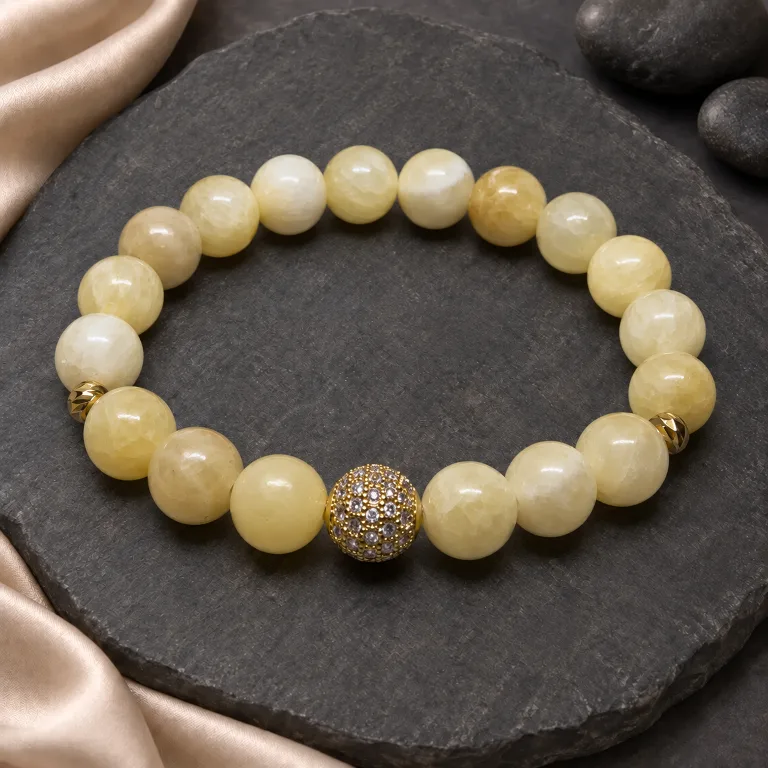 Calcite bracelet, 10 mm
